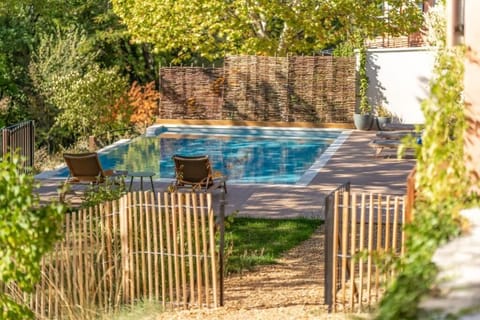 Private pool area, with a febced off area for your safety