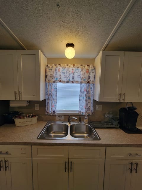 kitchen - window overlooks back of property