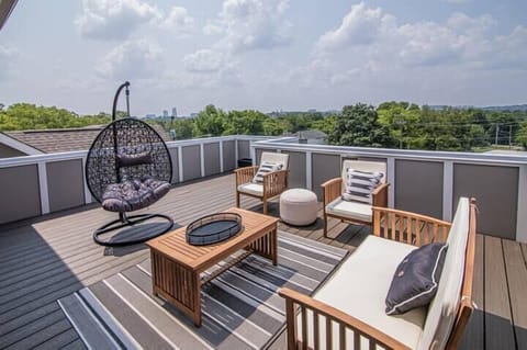 Rooftop with downtown view
