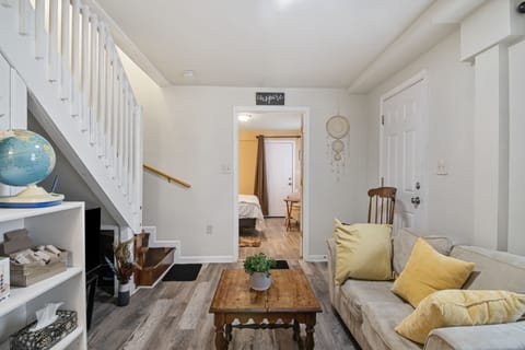 Cozy living room with smart TV