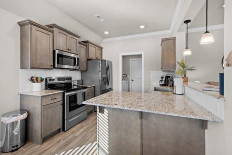 Fully stocked kitchen for all your cooking & baking needs!