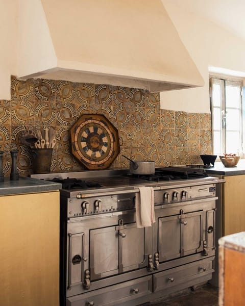 Traditional Tuscan Stove in the Guesthouse Kitchen