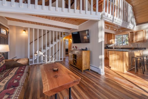 Living room includes new furniture and decor