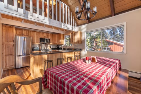 Open Dining area with counter seating for larger groups