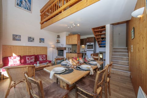 Dining table and open plan living space