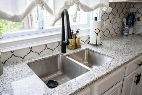 Unit 40: Double sink with natural light while washing dishes.