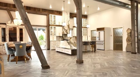 View of Kitchen and Dining Rooms from Front Door