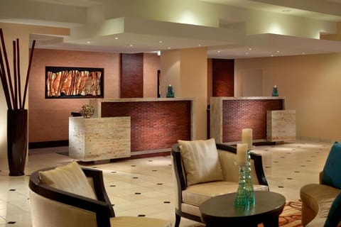 Arrive and feel welcomed in a sleek, modern lobby.