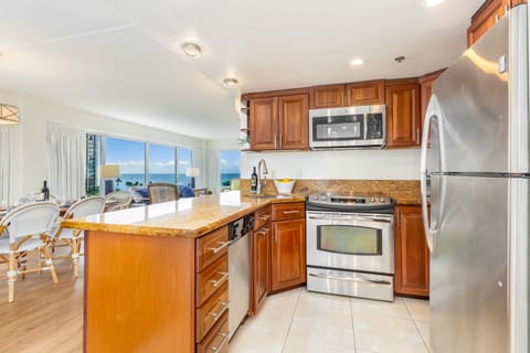 Enjoy the ocean view while cooking