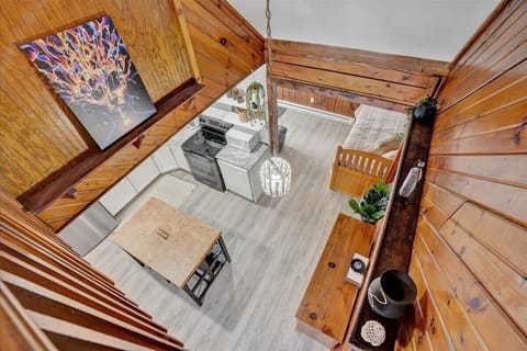 View from walkway into the kithchen