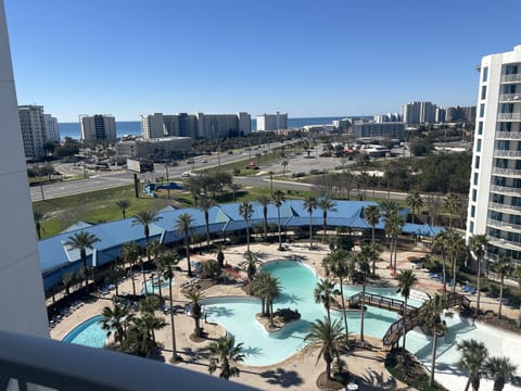Balcony view unit 11011. In process of filling lagoon pool!