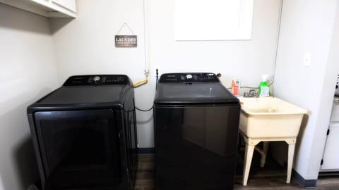 In need of clean clothes? Our laundry area is available for your convenience, equipped with a washer and dryer to keep your garments fresh and ready. Whether it's a quick load or a full wash, we've got you covered during your stay!
