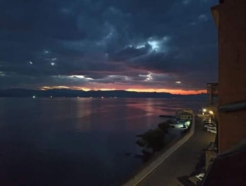 Balcony view. Sunrise 