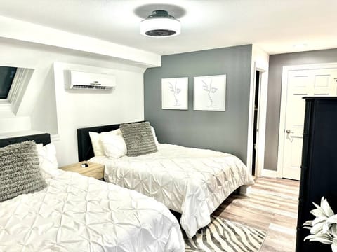 Two Queen beds, dresser, closet, nightstand