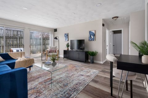 Spacious Living Room with TV