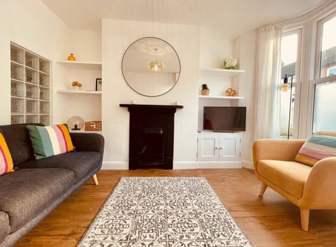Living room with smart TV