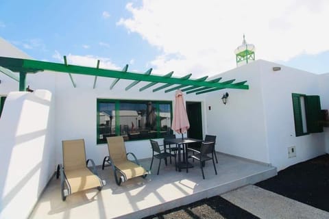 Terrace facing the pool