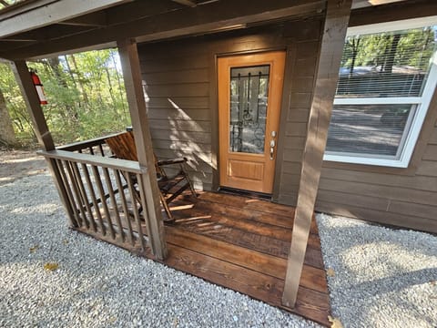 front door and porch 