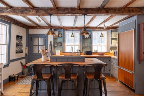 Our Vermont farmhouse kitchen, updated with modern-day amenities.