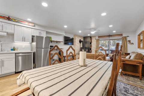 Indoors, Floor, Flooring, Hardwood, Refrigerator