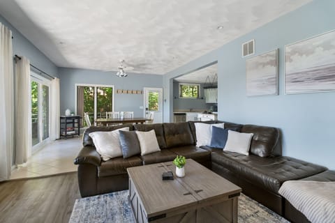 We recently updated this furniture with a new sectional and recliner! 