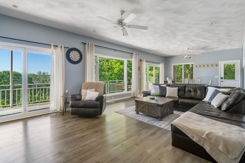 We recently updated this furniture with a new sectional and recliner! 