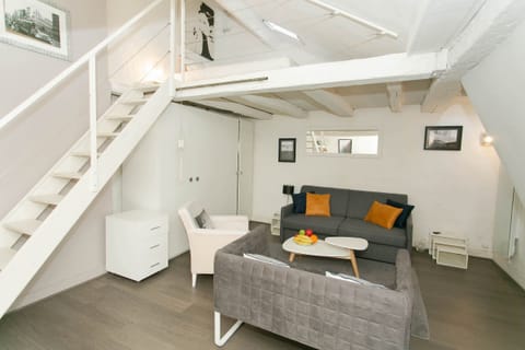 The open-plan living and dining area
