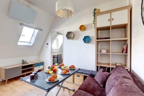 The open-plan living and dining area