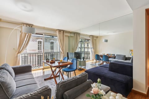 The open-plan living and dining area