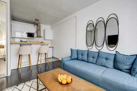 The open-plan living, kitchen and dining area