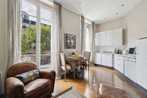 The open-plan living, kitchen and dining area