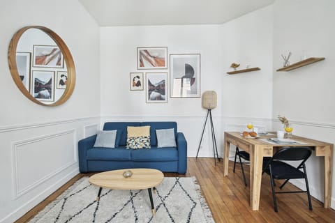 The open-plan living and dining area