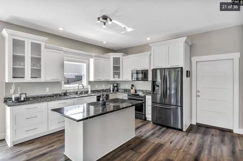 Downstairs area has a full kitchen 