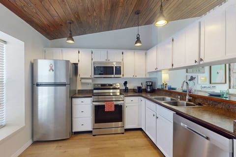 Let your chef in the group prepare a meal from a fully equipped kitchen