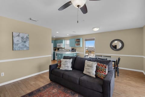 Living room to kitchen view