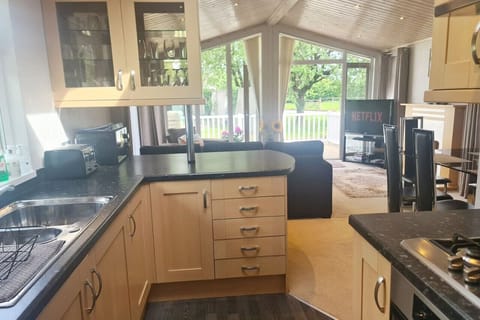 The Open Plan Living Space: the lodge has a lovely open plan living space flooded with natural light.