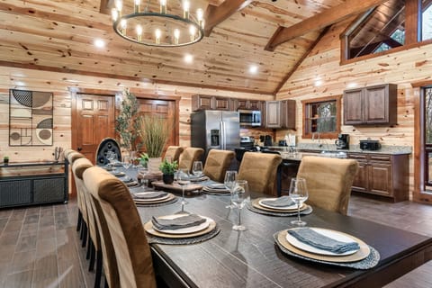 Dining room and kitchen