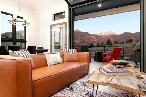 THIS is why you came to visit! Straight shot of the Rocky Mountians all day long