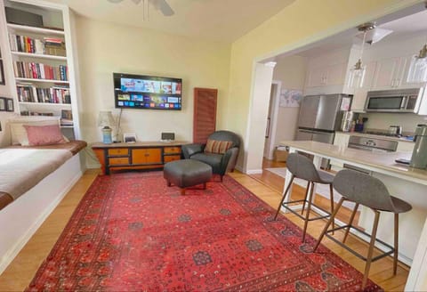 Open concept living area & well-stocked for longer-term stays