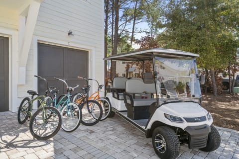 New 6-seater golf cart and 4 new bikes included complimentary with your stay.