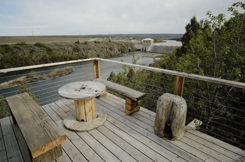 looking upriver to the Ashton reservoir