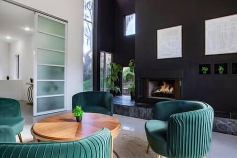 Family room with gas fire pit