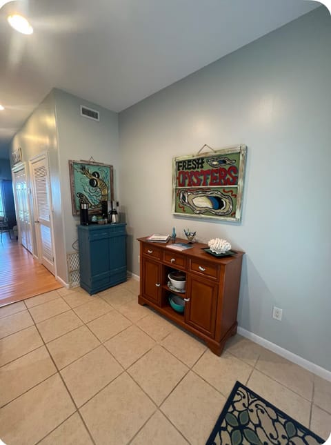 Coffee bar and storage credenza