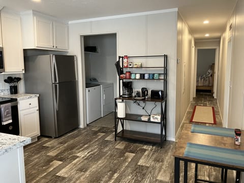 Coffee bar with snacks.