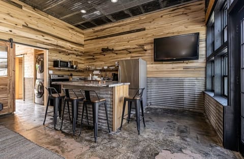 Living and kitchen combo-smart tv