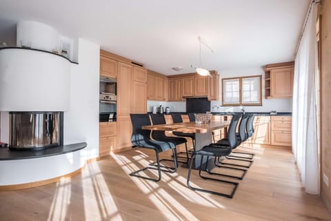 Dining area and kitchen