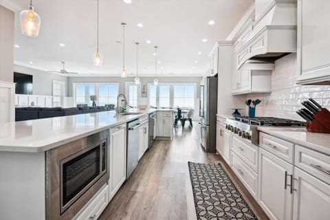 A chef's dream kitchen, fully stocked and loaded.