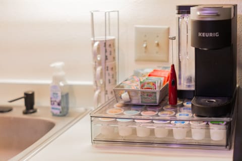 Coffee & Tea K-Cups provided. 