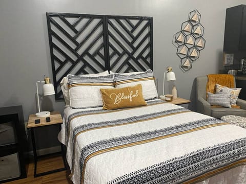 Full size bed with comfy mattress