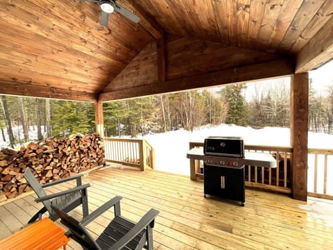 Rear covered patio with Grill